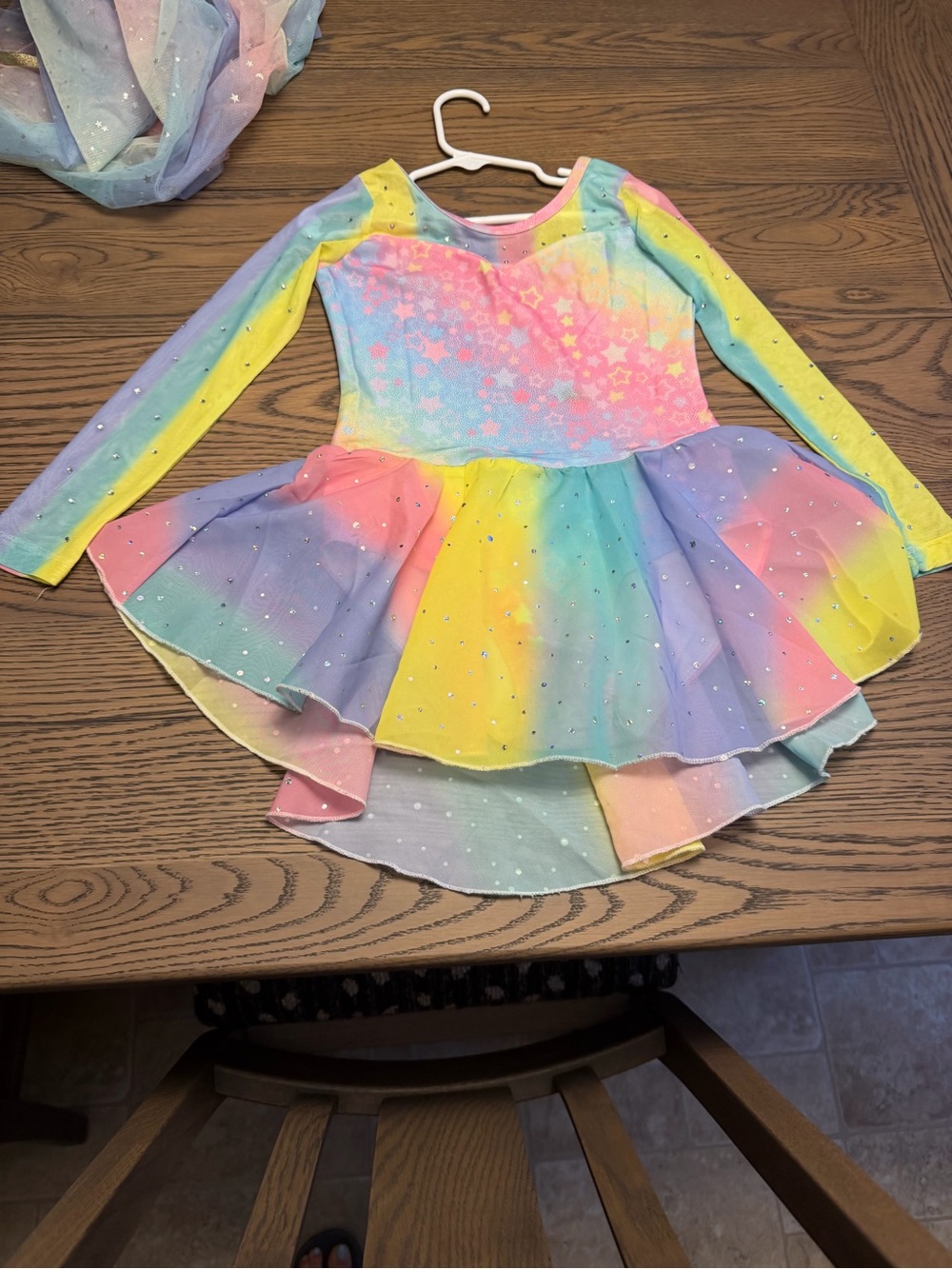 Girls Long Sleeve Skirted Ballet Dance Leotard
